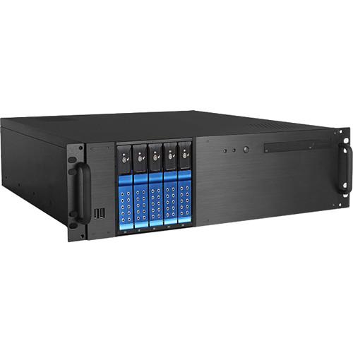 iStarUSA D-350HN-T 3 RU Compact 5 x 3.5" Bay Trayless Hotswap microATX Rackmount Chassis
