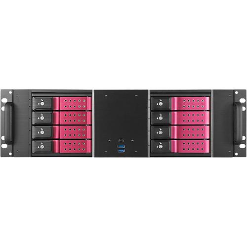 iStarUSA D-380HN 3U Compact 8 x 3.5" HDD Bay Trayless Hotswap microATX Chassis