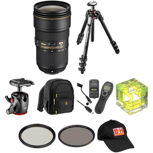 Nikon AF-S NIKKOR 24-70mm f 2.8E ED VR Lens Landscape Kit