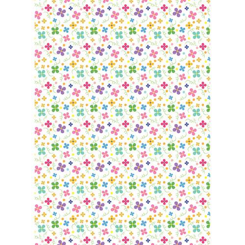 Westcott Bright Playful Posies Art Canvas Backdrop with Grommets
