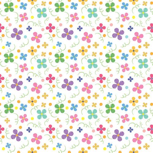 Westcott Bright Playful Posies Art Canvas Backdrop with Hook-and-Loop Attachment