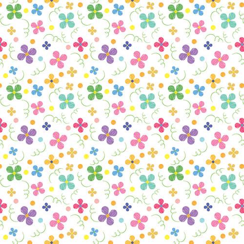 Westcott Bright Playful Posies Matte Vinyl Backdrop with Hook-and-Loop Attachment