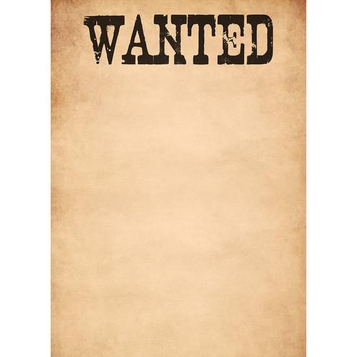 Westcott Wanted Poster Matte Vinyl Backdrop with Grommets