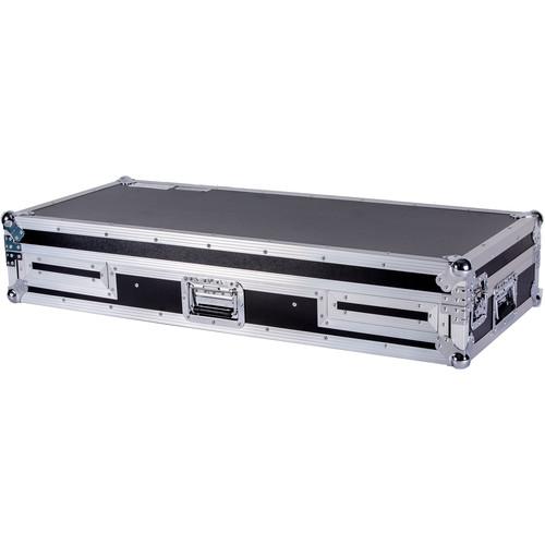 DeeJay LED Coffin for Two Pioneer CDJ-2000 and DJM-2000 Mixers with Low Profile Wheels and Laptop Shelf