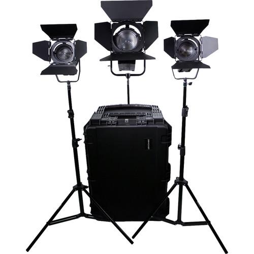 Dracast LED1400 Fresnel Daylight LED 3-Light Kit