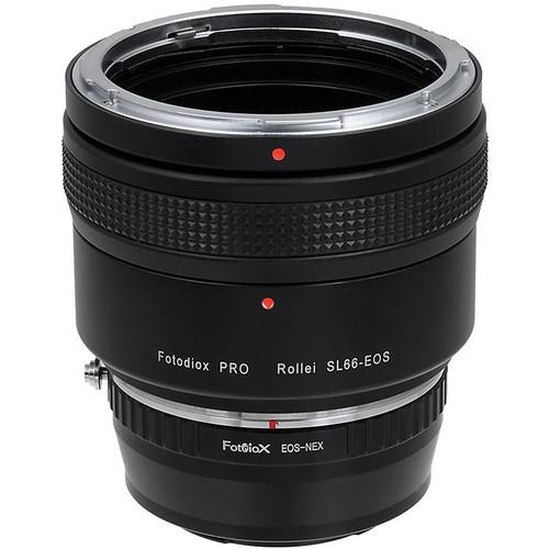 FotodioX Pro Lens Mount Double Adapter for Rollei SL66 and Canon EOS Lenses to Sony E