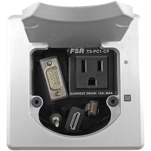 FSR T3-PC1D-1B 3.5" HDMI Square Table Box with Button and LED