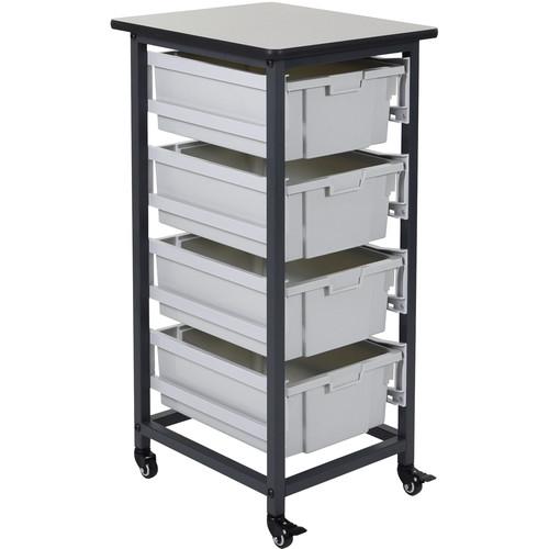 Luxor Single Row Mobile Bin Storage Unit