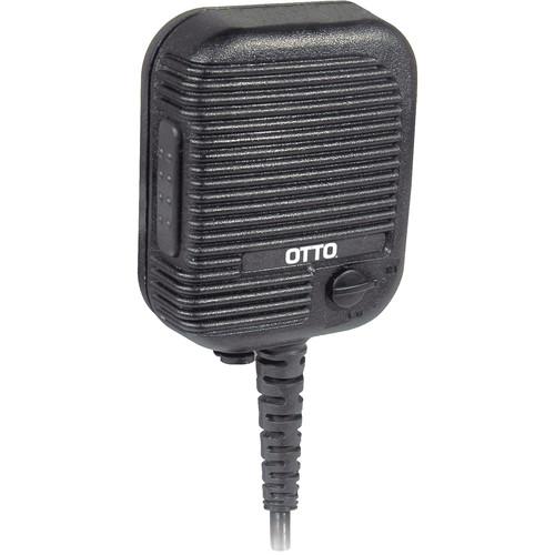 Otto Engineering Evolution Speaker Mic with Straight Coaxial Cord, Volume Control, Emergency Button, 2.5mm Earphone Jack, and Antenna Connector