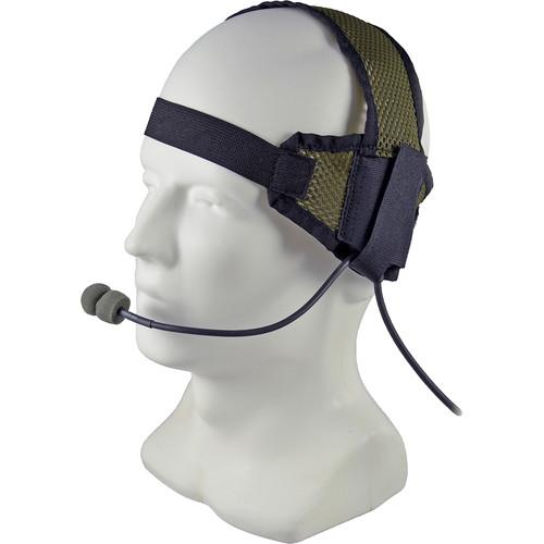 Otto Engineering Tactical3 Headset Combo Speaker Boom Mic,Pouch Black OH Strap Elastic Band Body PTT 2.5mm Remote PTT