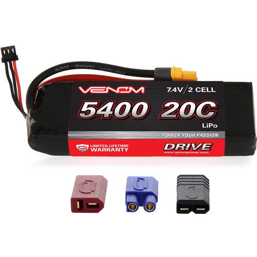 Venom Group Venom 20C 2S 5400mAh 7.4V Lipo Battery With Universal Plug System