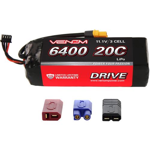 Venom Group Venom 20C 3S 6400mAh 11.1V Lipo Battery With Universal Plug System