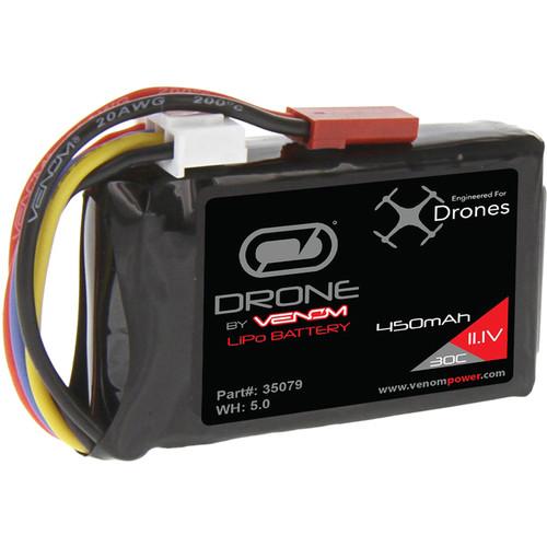 Venom Group Venom 30C 3S 450mAh 11.1V Lipo Drone Battery With Jst Plug