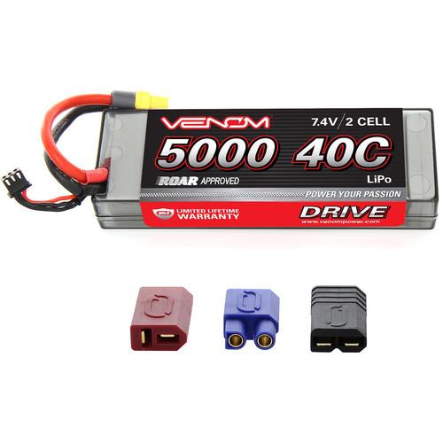 Venom Group Venom Sport Power 40C 2S 5000mAh 7.4V Lipo Battery Roar Approved With Uni Plug