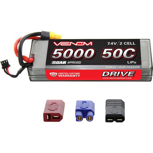 Venom Group Venom Sport Power 50C 2S 5000mAh 7.4V Lipo Battery Roar Approved With Uni Plug