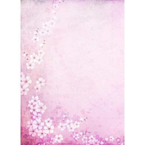 Westcott Floral Watercolor Art Canvas Backdrop with Grommets
