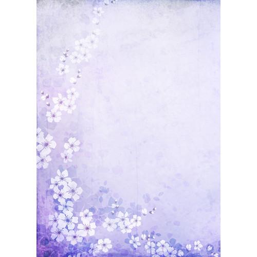 Westcott Floral Watercolor Art Canvas Backdrop with Grommets