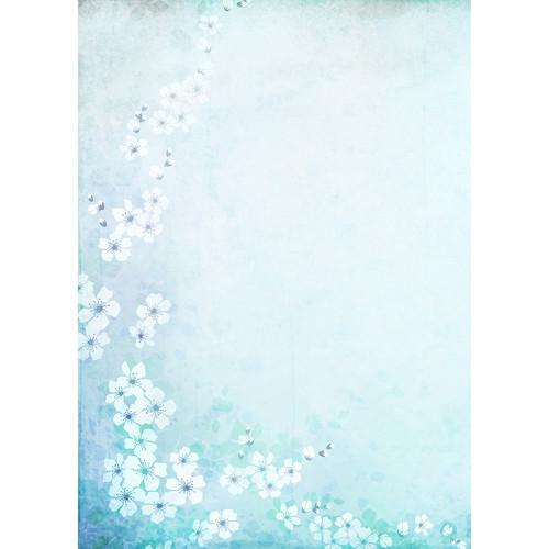Westcott Floral Watercolor Matte Vinyl Backdrop with Grommets