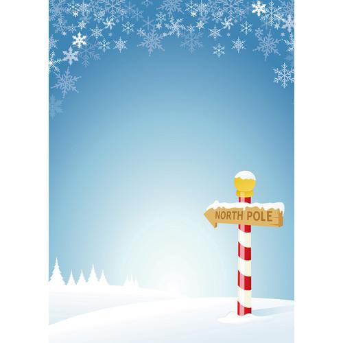 Westcott North Pole Art Canvas Backdrop with Grommets