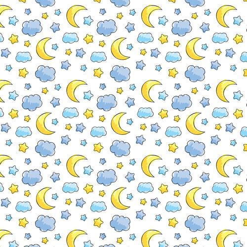 Westcott Playful Bedtime Matte Vinyl Backdrop with Hook-and-Loop Attachment