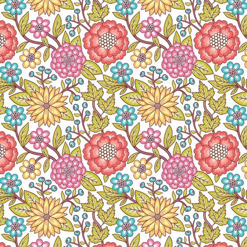 Westcott Summer Flowers Art Canvas Backdrop with Hook-and-Loop Attachment
