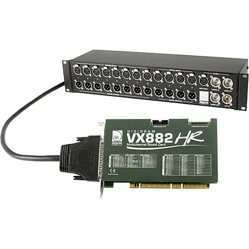 Digigram VX882HR with BOB8 - 8 Channel Analog and Digital Input Output 24-Bit 192kHz PCI Sound Card with BOB8 Breakout Box - Windows