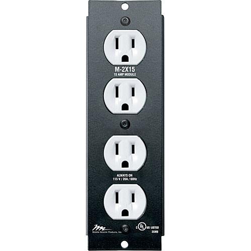 Middle Atlantic M-2X15 15A Switchable Power Module with Circuits