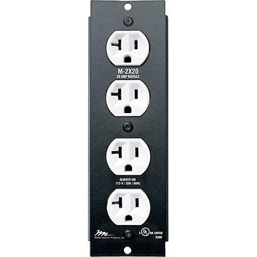 Middle Atlantic M-2X20 20A Switchable Power Module with Circuits