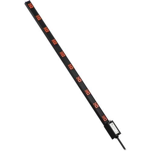 Middle Atlantic PDT-1015C-NS 15-Amp PDT Thin Power Strip with Outlets and NEMA 5-15p Plug