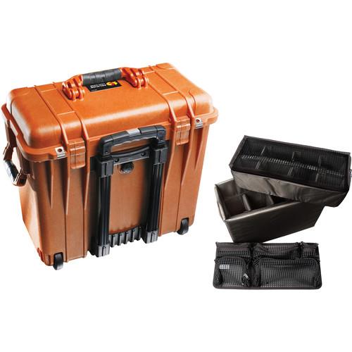 Pelican 1440 Wheeled Top Loader Case with Utility Padded Divider Set and Lid Organizer