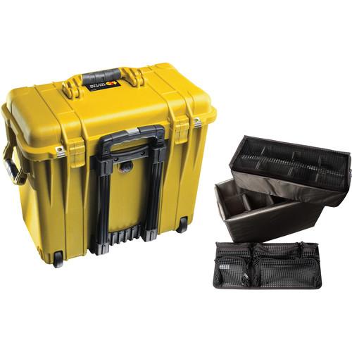 Pelican 1440 Wheeled Top Loader Case with Utility Padded Divider Set and Lid Organizer