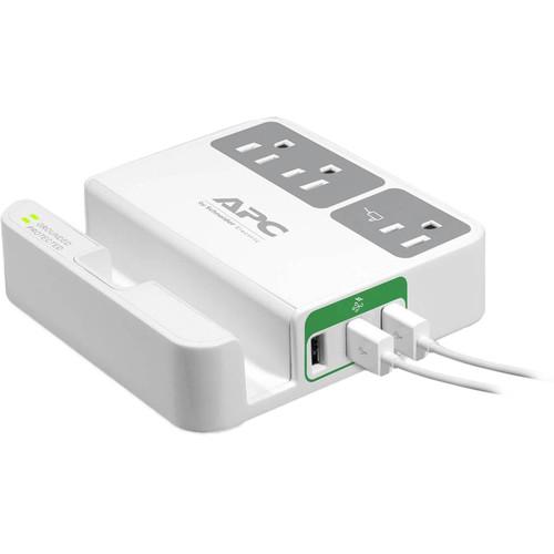 APC Essential SurgeArrest 3-Outlet Surge Protector with USB Charging
