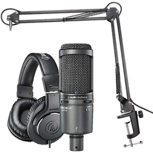 Audio-Technica AT2020USB Microphone Pack with ATH-M20x,