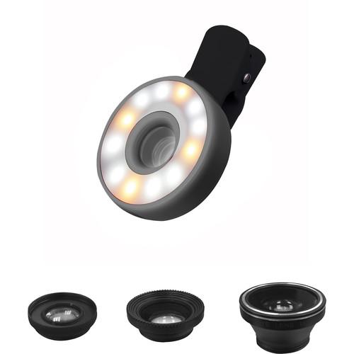 Bower 4-Piece LED Lens Kit for Smartphones