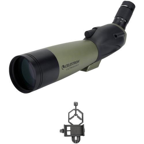 Celestron Ultima 80 20-60x80mm Spotting Scope and Smartphone Adapter Kit