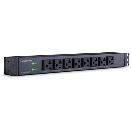 CyberPower PDU 24A 120V 50 60Hz,Nema L5-30P Plug, 16 Nema 5-20R 8 Front 8 Rear 1U 12
