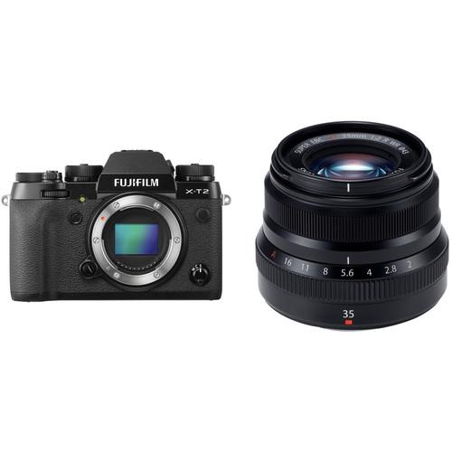 FUJIFILM X-T2 Mirrorless Digital Camera with 35mm f 2 Lens