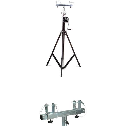 Global Truss Medium-Duty Crank Stand with Support Bar Truss Adapter Kit
