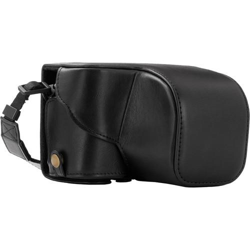 MegaGear Ever Ready Genuine Leather Case and Strap for Sony a6000 a6300 with 16-50mm