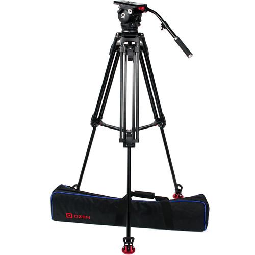 OZEN 100AL2 100mm Aluminum Tripod & Agile 10 Fluid Head System
