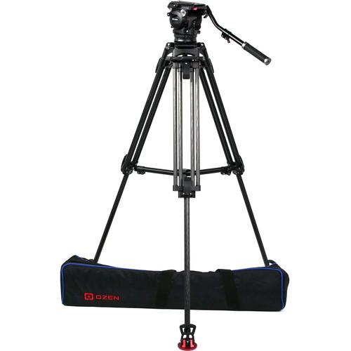 OZEN 75CF2HD 75mm Carbon Fiber Tripod & Agile 8S Fluid Head System