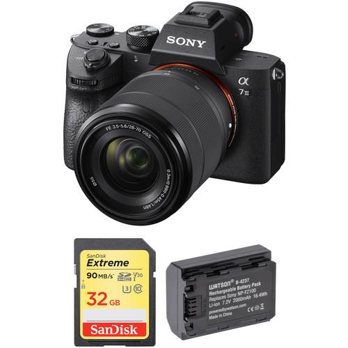 Sony Alpha a7 III Mirrorless Digital Camera with 28-70mm Lens and Accessories Kit