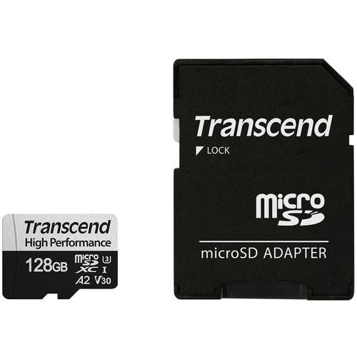 Transcend 128GB 330S UHS-I microSDXC Memory Card with SD Adapter