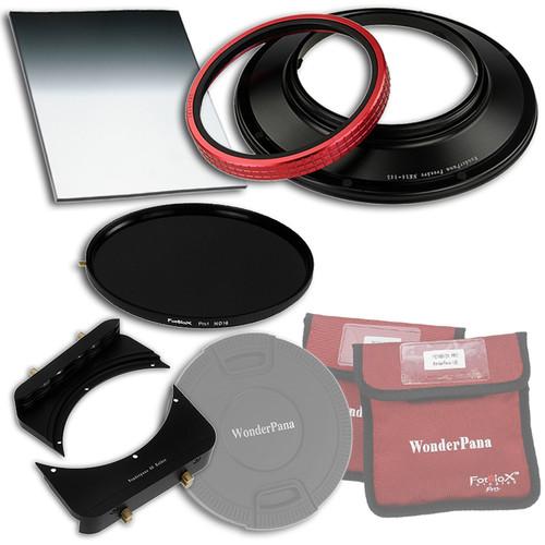 FotodioX WonderPana 145 Core Unit Kit for Nikon 14mm Lens with 6.6 x 8.5" Hard-Edge Graduated Neutral Density 0.6 and 145mm Circular Polarizer Filters
