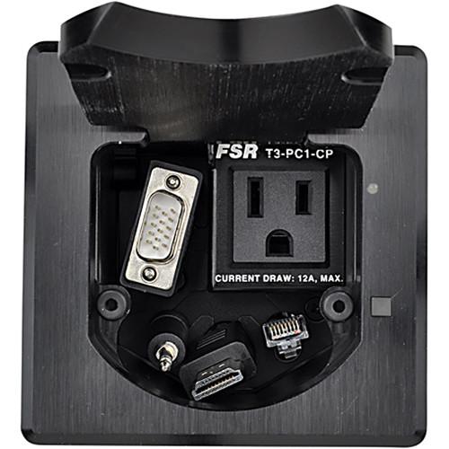 FSR T3-PC1D-1B 3.5" HDMI Square Table Box with Button and LED