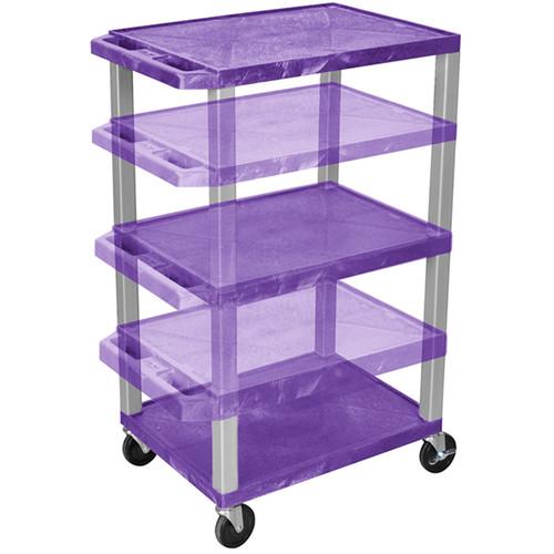 Luxor Multi-Height A V Cart with 3 Shelves
