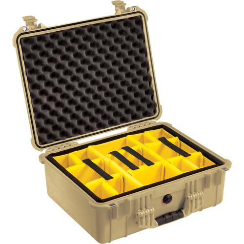 Pelican 1554 Waterproof 1550 Case with Yellow and Black Divider Set