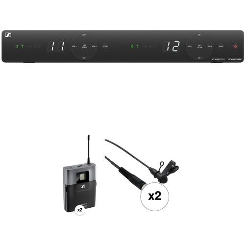 Sennheiser XSW 1 DUAL 2-Person Wireless Omni Lavalier Microphone System Kit