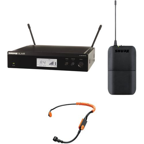 Shure BLX4R Fitness Headset Rackmount Wireless Mic System Kit