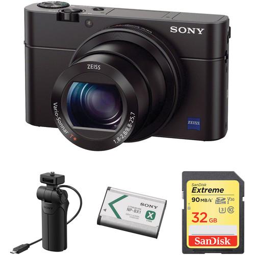 Sony Cyber-Shot RX100 III Digital Camera with Grip Kit